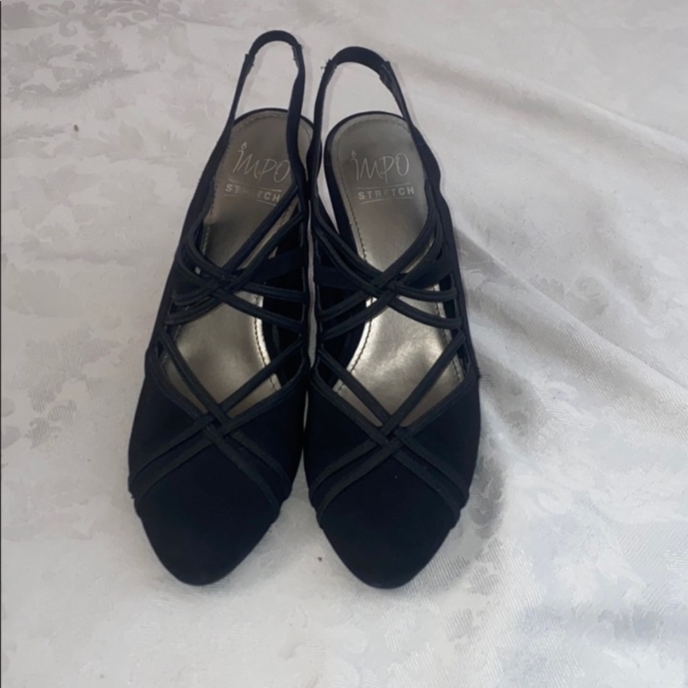 🔳◾️▪️IMPO Women's Heels Size 8.5 Black Holiday▪️◾️🔳
